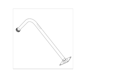 Desenho do suporte de parede em L.